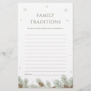 Papier Jeu de traditions familiales pour Baby Shower d'hi