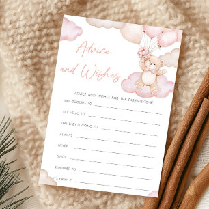 Papier Jeu de vœux et de conseils pour ballon bébé ours r