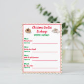 Papier Jeu de vote pour l'échange de biscuits de Noël à l (Debout devant)