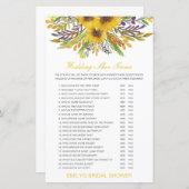 Papier Jeu de Wedding shower de chaussures Mariage modifi (Devant / Derrière)