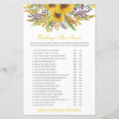 Papier Jeu de Wedding shower de chaussures Mariage modifi (Devant)