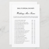 Papier Jeu de Wedding shower de chaussures Mariage modifi (Devant / Derrière)