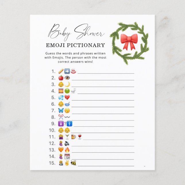 Papier Jeu d'emoji bébé hiver (Devant)