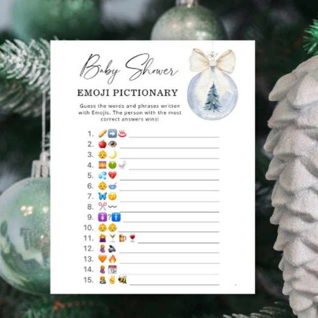 Papier Jeu d'emoji de décoration d'arbre hivernal Bébé (Créateur téléchargé)