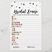 Papier Jeu d'emoji de mariage avec réponses Jeu de douche (Devant)