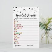 Papier Jeu d'emoji de mariage avec réponses Jeu de douche (Debout devant)