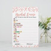 Papier Jeu d'emoji de mariage avec réponses Jeu de douche (Debout devant)