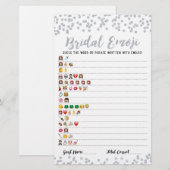 Papier Jeu d'emoji de mariage avec réponses Jeu de shower (Devant / Derrière)