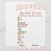 Papier Jeu d'emoji de mariage avec réponses Jeu de shower (Devant / Derrière)