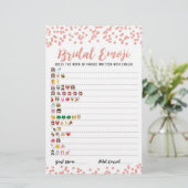 Papier Jeu d'emoji de mariage avec réponses Jeu de shower (Debout devant)