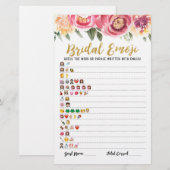 Papier Jeu d'emoji de mariage avec réponses Jeu de shower (Devant / Derrière)