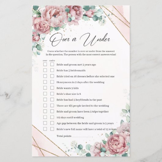 Papier Jeu d'eucalyptus floral floral (Devant)