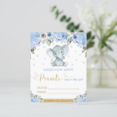Papier Jeu Devine Combien de Cacahuètes Éléphant Floral B (Debout devant)