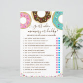 Papier Jeu Devinez Qui : Donut Saupoudré D'amour (Debout devant)