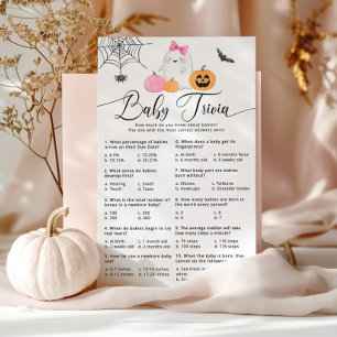 Papier Jeu d'Halloween Little Boo rose bébé trivia