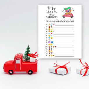 Papier Jeu d'images Emoji bébé shower de Noël