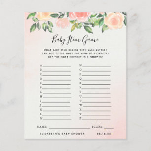 Papier Jeu d'objet bébé   Jeu Baby shower