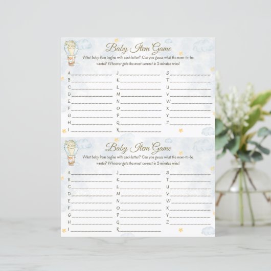 Papier Jeu d'objets pour bébé - Conception de ballon à ai (Debout devant)