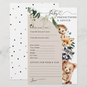 Papier Jeu du Baby shower forestier de Woodland