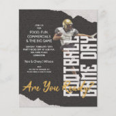 Papier Jeu du joueur de football budget Jour Invitations  (Devant)