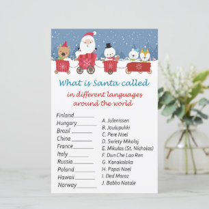 Papier jeu du train de Noël autour du monde Noël