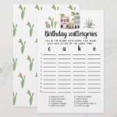 Papier Jeu éditable de Scattergories pour anniversaire (Devant / Derrière)