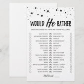 Papier Jeu éditable 'Wedding Would He Rather' pour mariag (Devant / Derrière)