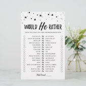 Papier Jeu éditable 'Wedding Would He Rather' pour mariag (Debout devant)