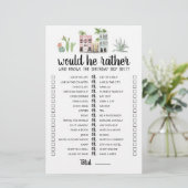 Papier Jeu éditable 'Would He Rather' pour anniversaire (Debout devant)