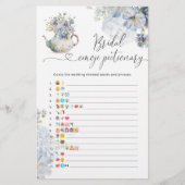 Papier Jeu émotionnel de la nuptiale florale bleue (Devant)