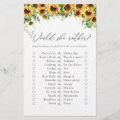 Papier Jeu Fête des mariées tournesol (Devant)