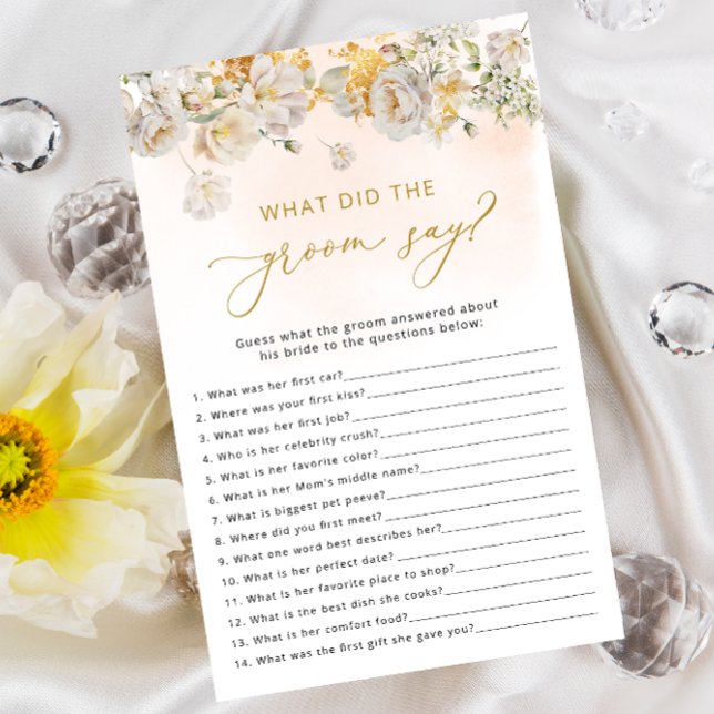 Papier Jeu fleur sauvage de Fête des mariées Florale (Créateur téléchargé)