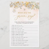 Papier Jeu fleur sauvage de Fête des mariées Florale (Devant)