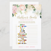 Papier Jeu Floral Blush rose et or Baby shower IMPRIMER (Devant / Derrière)