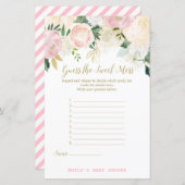 Papier Jeu Floral Blush rose et or Baby shower IMPRIMER (Devant / Derrière)