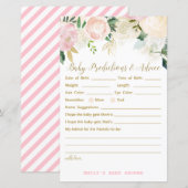Papier Jeu Floral Blush rose et or Baby shower IMPRIMER (Devant / Derrière)