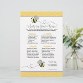 Papier Jeu Gray Yellow Bumble Bee Qu'est-ce qu'il y a dan (Debout devant)