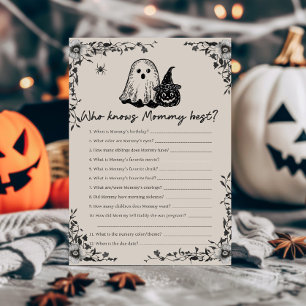 Papier Jeu Halloween gothique vintage qui connaît le mieu