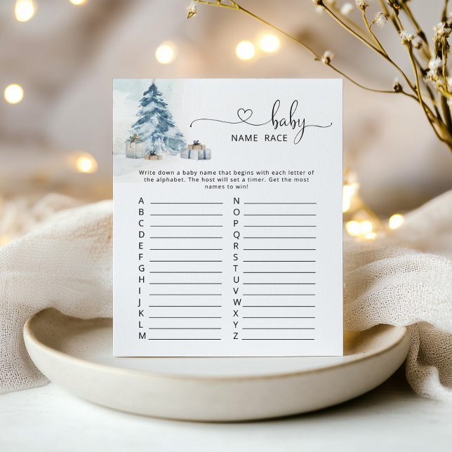 Papier Jeu hivernal de Noël Baby Name (Créateur téléchargé)