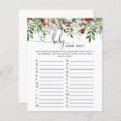 Papier Jeu hivernal de nom de bébé (Devant / Derrière)