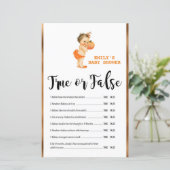 Papier Jeu imprimé pour Baby Shower Little Pumpkin (Debout devant)