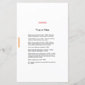 Papier Jeu imprimé pour Baby Shower Little Pumpkin (Dos)