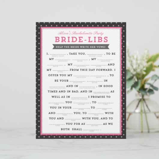 Papier Jeu Libs Black & Pink Bribs (Debout devant)