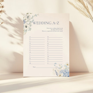 Papier Jeu Mariage Hydrangea | Douche nuptiale Florale Bl