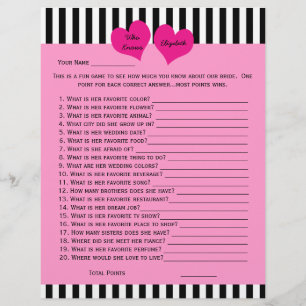 Papier Jeu nuptial ou Wedding shower — Couleur de sélecti
