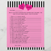 Papier Jeu nuptial ou Wedding shower — Couleur de sélecti (Devant)