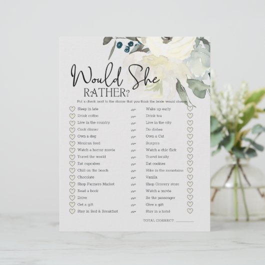 Papier Jeu nuptiale Elle Plutôt blanc ivoire (Debout devant)