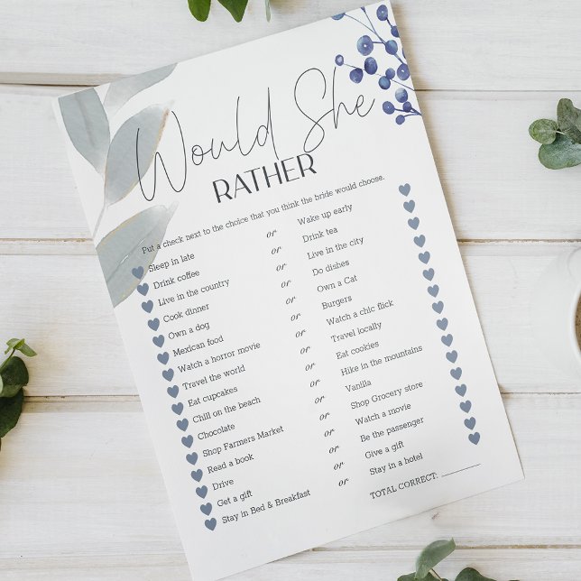 Papier Jeu nuptiale Elle Plutôt Dusty Blue Flowers (Créateur téléchargé)