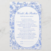 Papier Jeu nuptiale Plairait-elle quelque chose de bleu (Devant / Derrière)