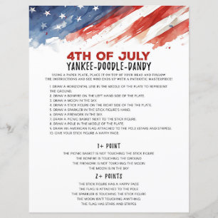 Papier Jeu Plate 4 juillet